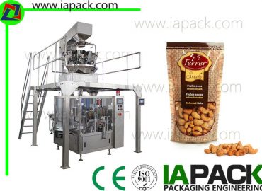 cashew kernelek csomagológép 10 fejű mérleggel 50g-500g doypack csomagológép táska szélesség 300mm-ig
