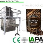 automatikus kávébab csomagoló gép állni zacskó cipzár filler tömítő