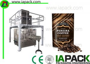 automatikus kávébab csomagoló gép állni zacskó cipzár filler tömítő